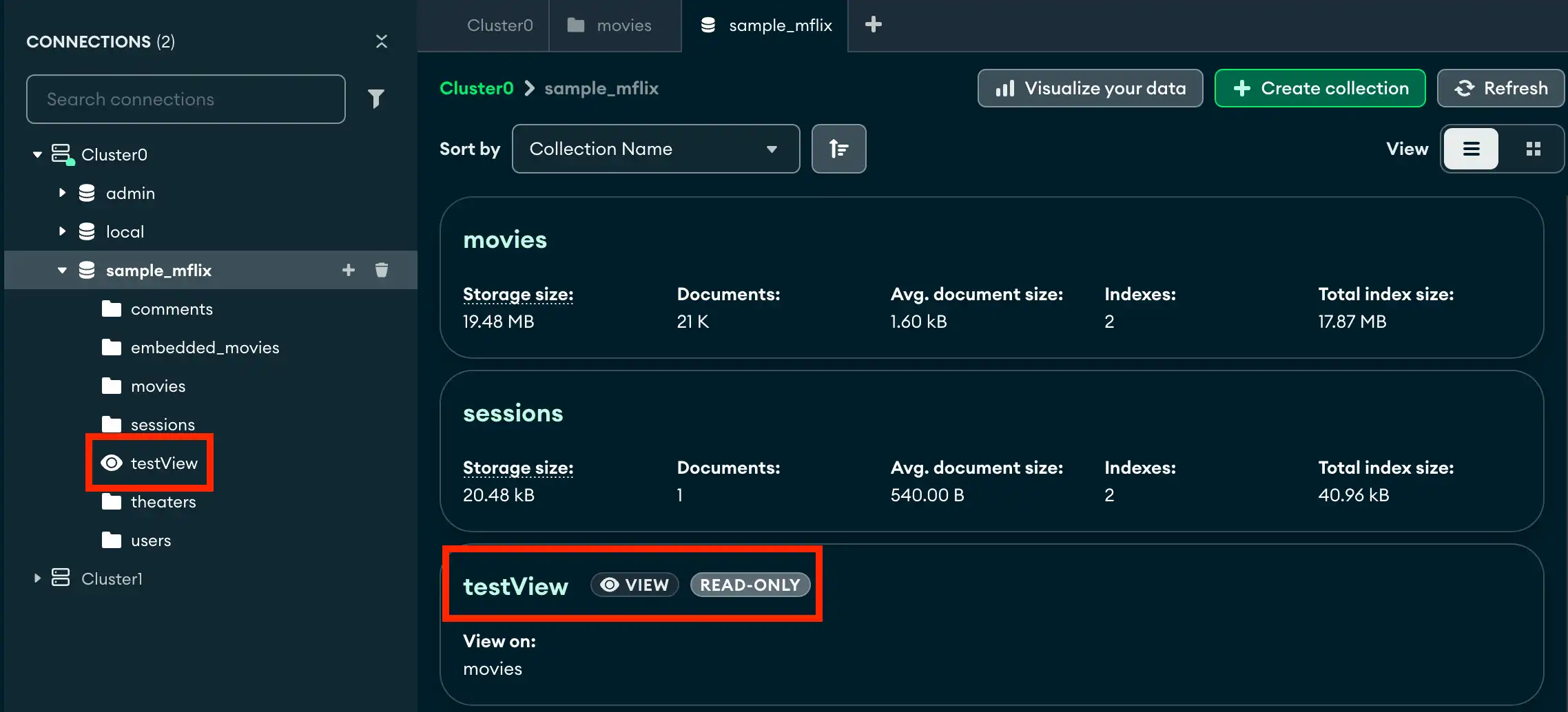 View list